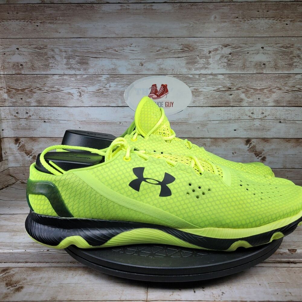 Under Armour Men's Size 15 SpeedForm Apollo Neon Green Athletic Shoes